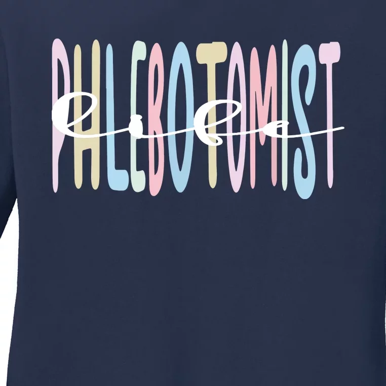 Best Phlebotomist Life Phlebotomy Ladies Long Sleeve Shirt