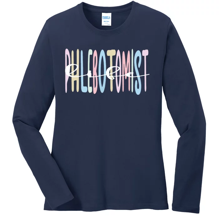 Best Phlebotomist Life Phlebotomy Ladies Long Sleeve Shirt