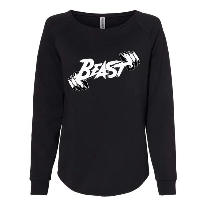 Beast Performance Motivation Graphic Womens California Wash Sweatshirt