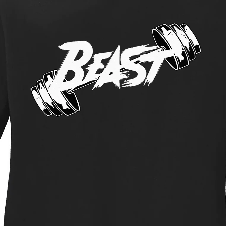 Beast Performance Motivation Graphic Ladies Long Sleeve Shirt