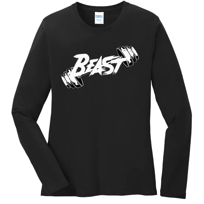 Beast Performance Motivation Graphic Ladies Long Sleeve Shirt