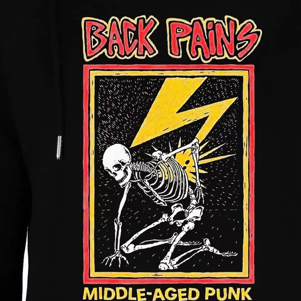 Back Pains Middle Aged Punk Womens Funnel Neck Pullover Hood