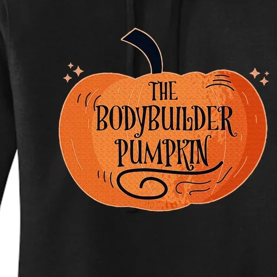 Bodybuilder Pumpkin Matching Halloween Pajamas Family Women's Pullover Hoodie