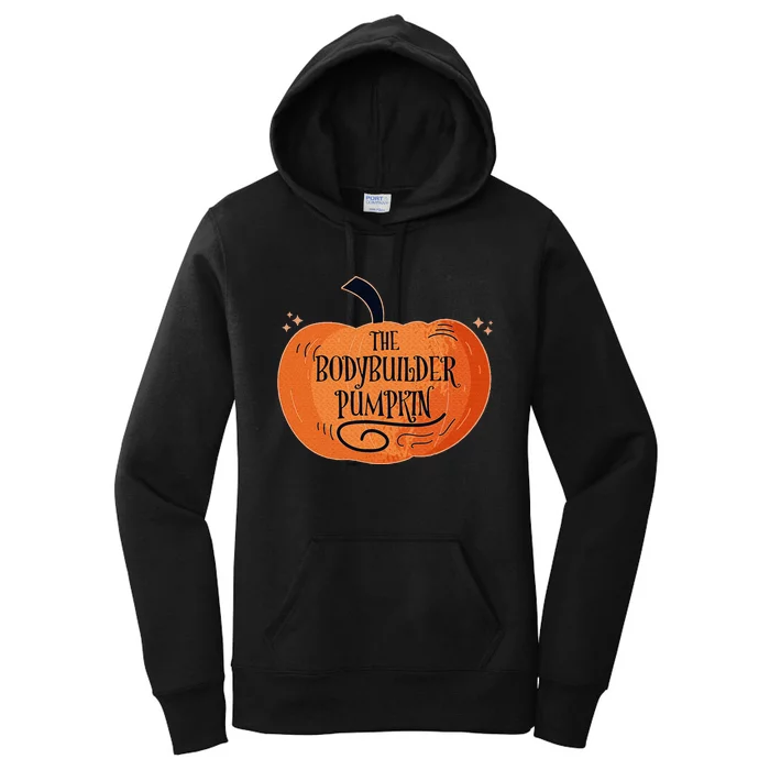 Bodybuilder Pumpkin Matching Halloween Pajamas Family Women's Pullover Hoodie