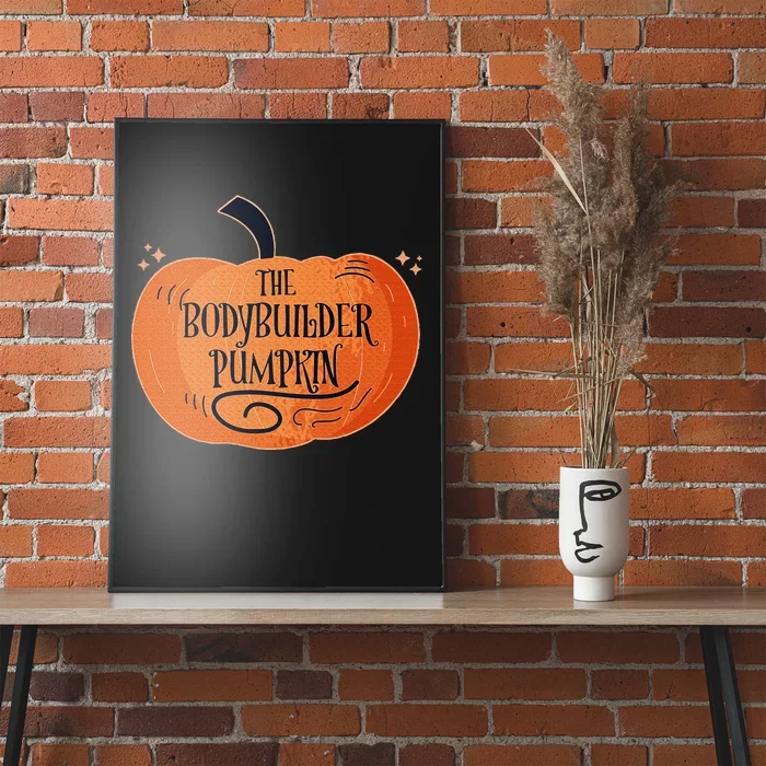 Bodybuilder Pumpkin Matching Halloween Pajamas Family Poster