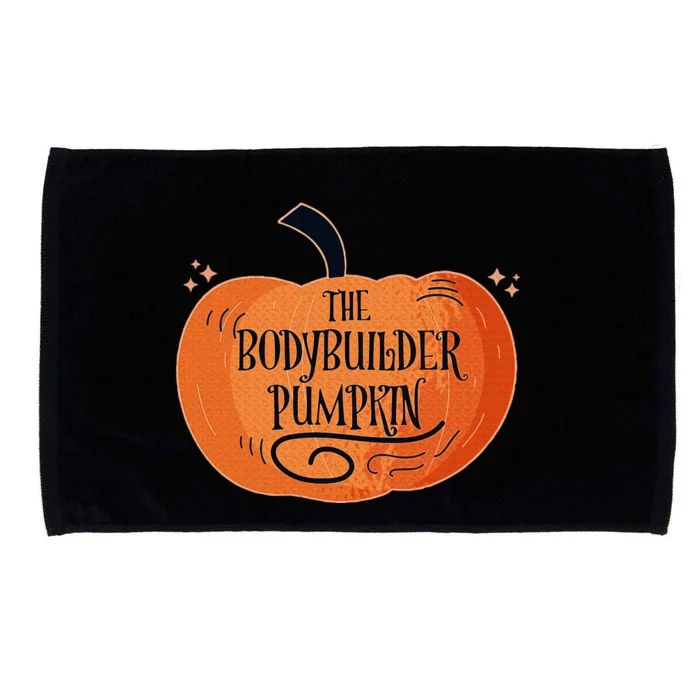 Bodybuilder Pumpkin Matching Halloween Pajamas Family Microfiber Hand Towel