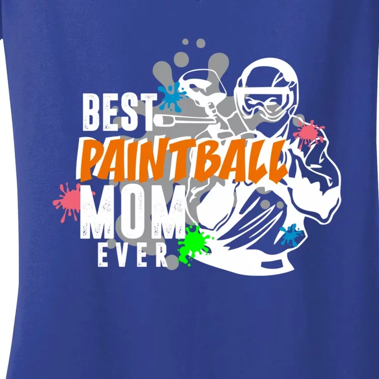 Best Paintball Mom Ever Ball Funny Mothers Day Gift Women's V-Neck T-Shirt