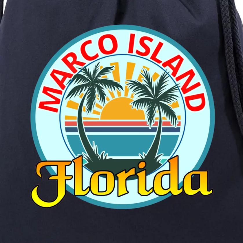 Beach Please Marco Island Florida Beach Holiday Funny Gift Drawstring Bag