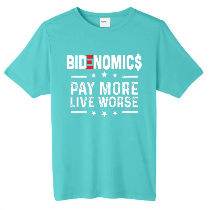 Bidenomics Pay More Live Worse Anti Biden Recession ChromaSoft Performance T-Shirt