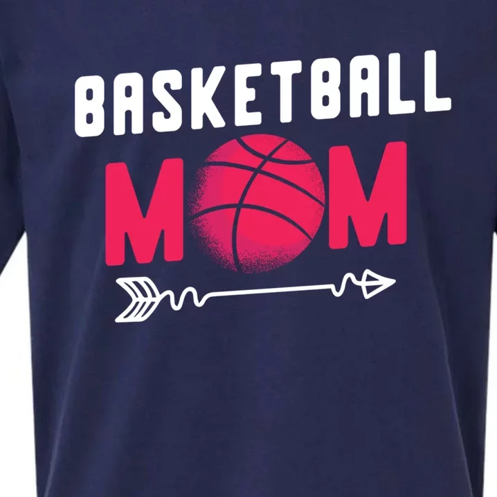 Basketball Player Mothers Day Basketball Mom Basketball Gift Sueded Cloud Jersey T-Shirt