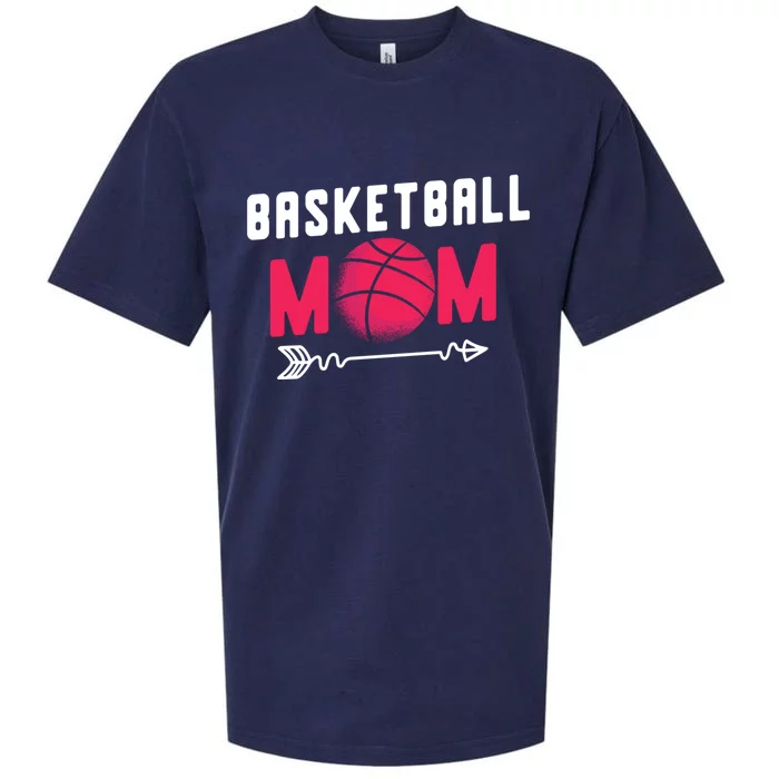 Basketball Player Mothers Day Basketball Mom Basketball Gift Sueded Cloud Jersey T-Shirt