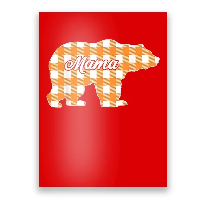 Buffalo Plaid Mama Bear Tee Mothers Day Poster