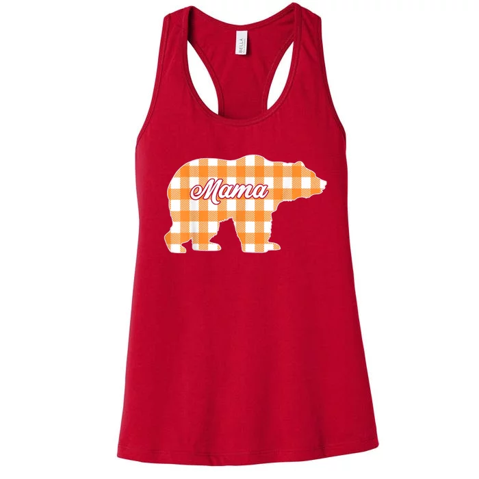 Buffalo Plaid Mama Bear Tee Mothers Day Women's Racerback Tank