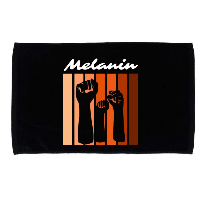 Black Pride Melanin Civil Rights & Black History Month VNeck Microfiber Hand Towel