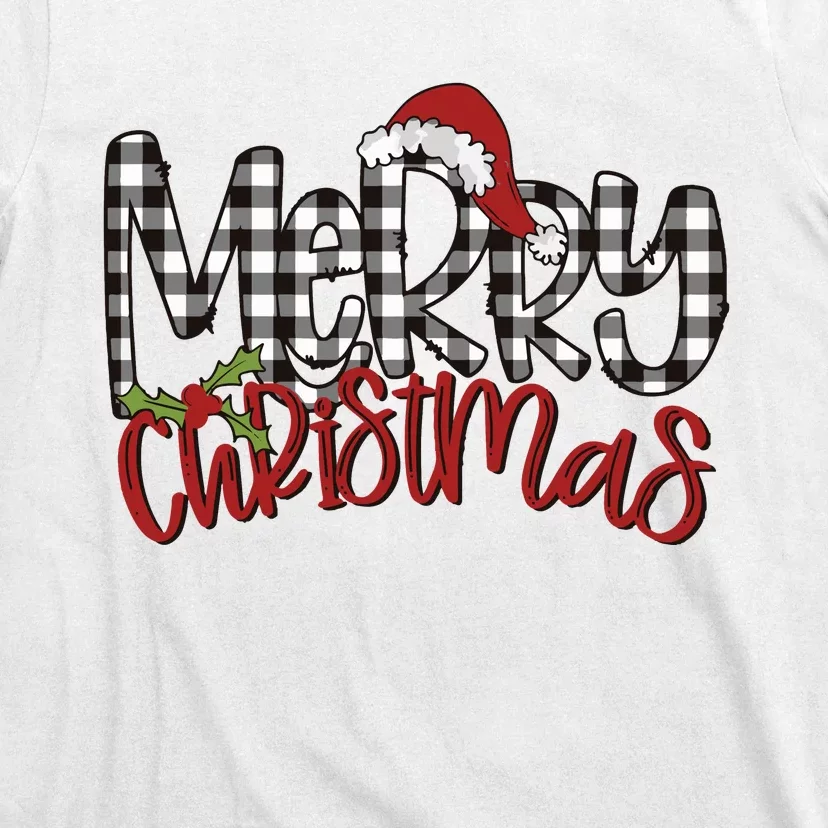 Buffalo Plaid Merry Christmas Family T-Shirt