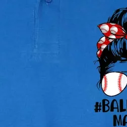 Ball Park Mama Baseball Softball Mother's Day Mom Messy Bun Cute Gift Softstyle Adult Sport Polo