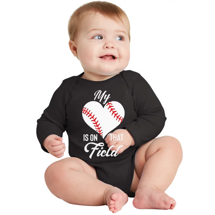 Baseball Player's Mom Or Dad Quote Baseball Fan Or Lover Baby Long Sleeve Bodysuit