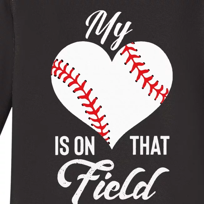 Baseball Player's Mom Or Dad Quote Baseball Fan Or Lover Baby Long Sleeve Bodysuit