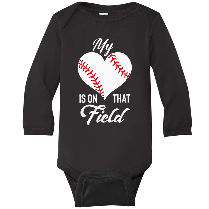 Baseball Player's Mom Or Dad Quote Baseball Fan Or Lover Baby Long Sleeve Bodysuit