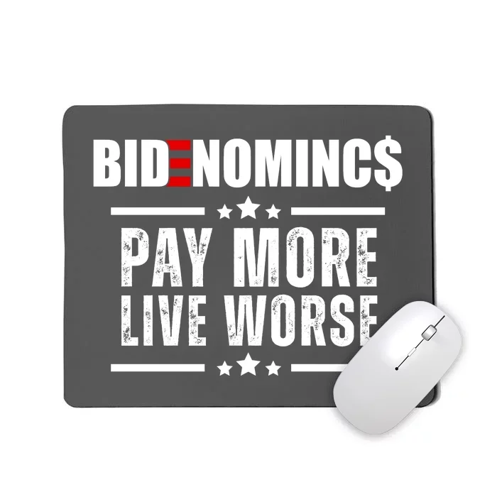 Bidenomics Pay More Live Worse Funny Anti Joe Biden Mousepad