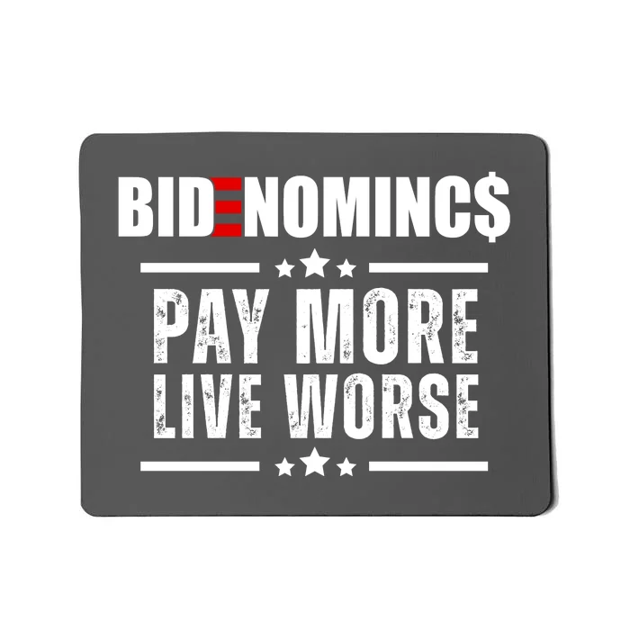 Bidenomics Pay More Live Worse Funny Anti Joe Biden Mousepad