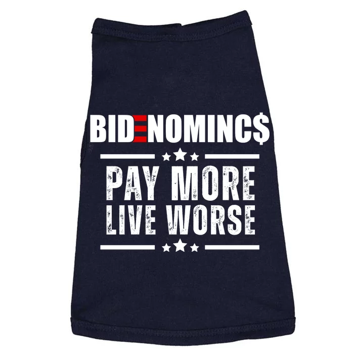 Bidenomics Pay More Live Worse Funny Anti Joe Biden Doggie Tank