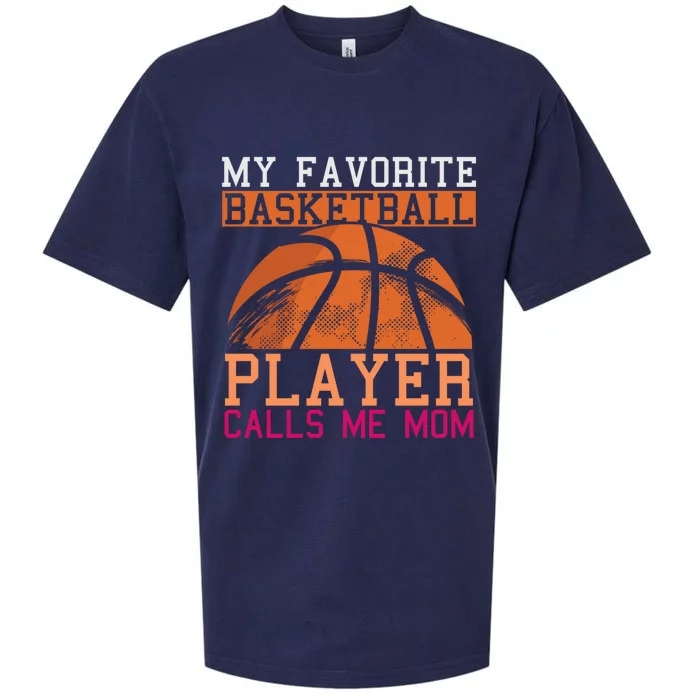 Basketball Player Mom Sport Mothers Day Basketball Gift Sueded Cloud Jersey T-Shirt