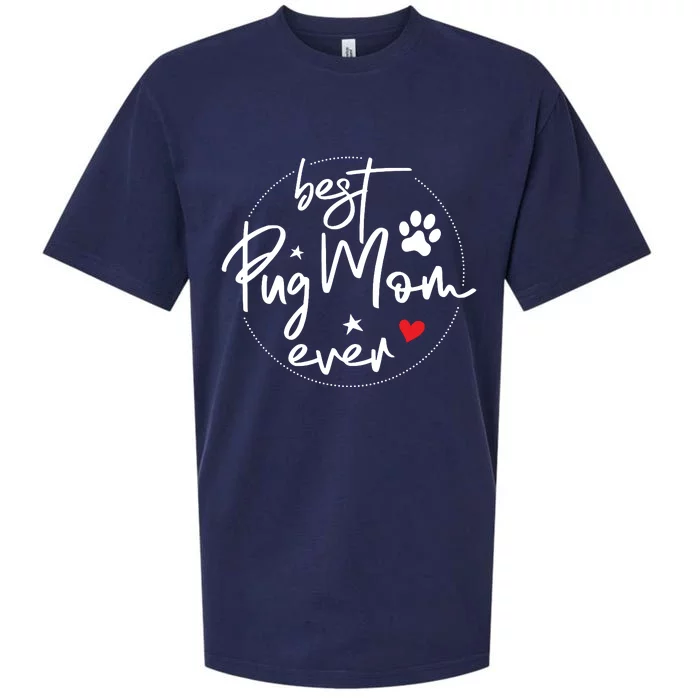 Best Pug Mom Ever Design Pug Mom Sueded Cloud Jersey T-Shirt