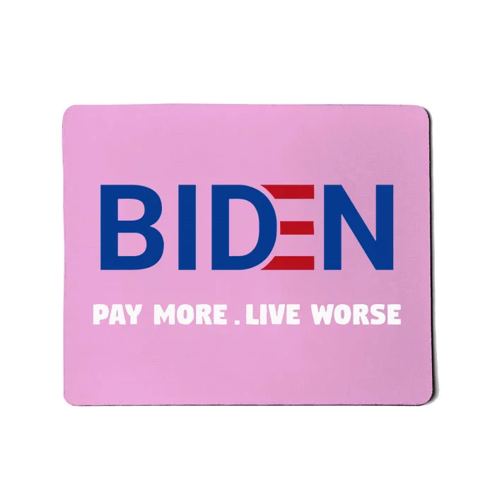 Biden Pay More Live Worse Funny Political Economy Humor Pun Mousepad