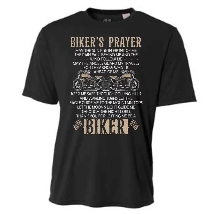 Biker's Prayer Motorcycle Christian Biking Motorcycling Cooling Performance Crew T-Shirt