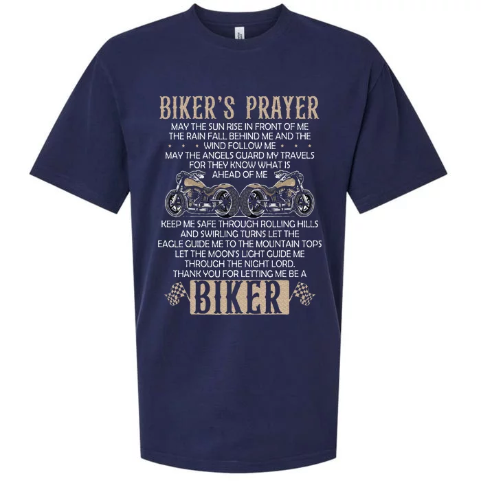 Biker's Prayer Motorcycle Christian Biking Motorcycling Sueded Cloud Jersey T-Shirt