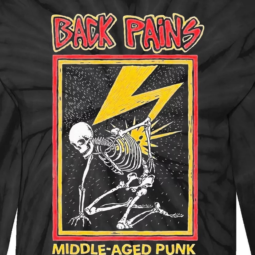 Back Pains Middle Aged Punk Tie-Dye Long Sleeve Shirt