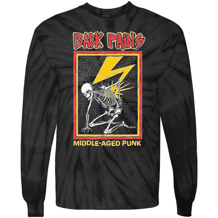 Back Pains Middle Aged Punk Tie-Dye Long Sleeve Shirt