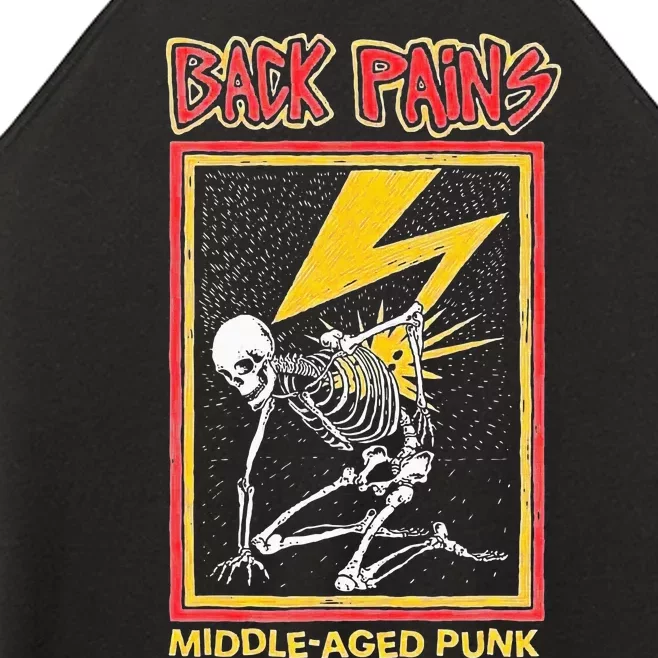 Back Pains Middle Aged Punk Women’s Perfect Tri Rocker Tank