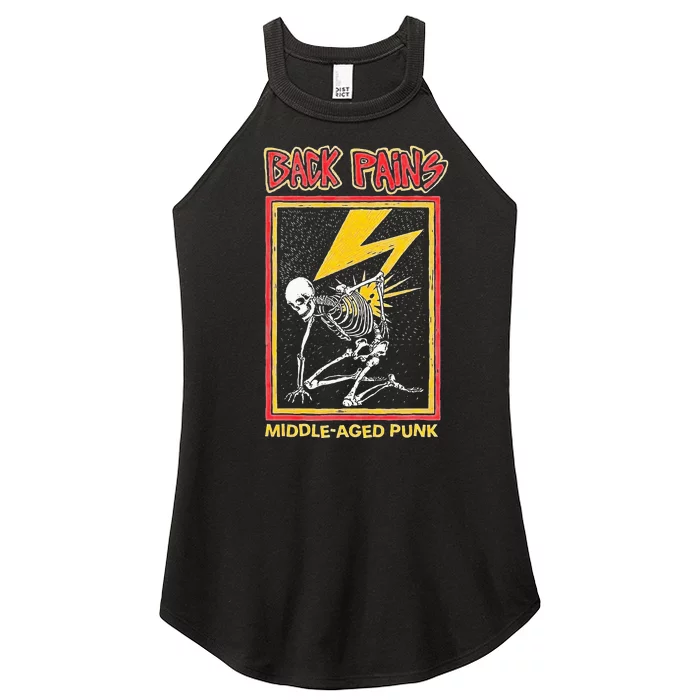 Back Pains Middle Aged Punk Women’s Perfect Tri Rocker Tank