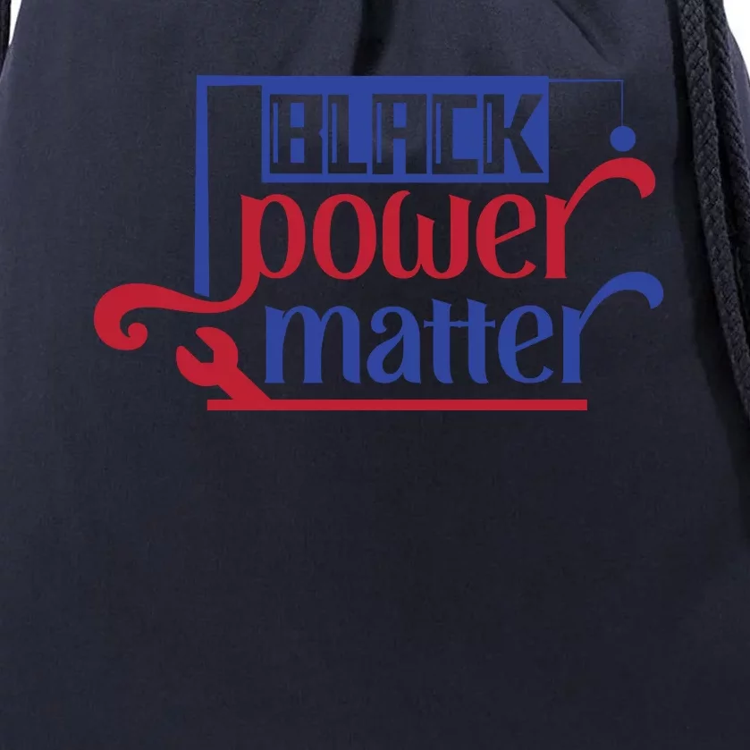 Black Power Matter Drawstring Bag