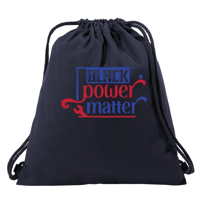 Black Power Matter Drawstring Bag