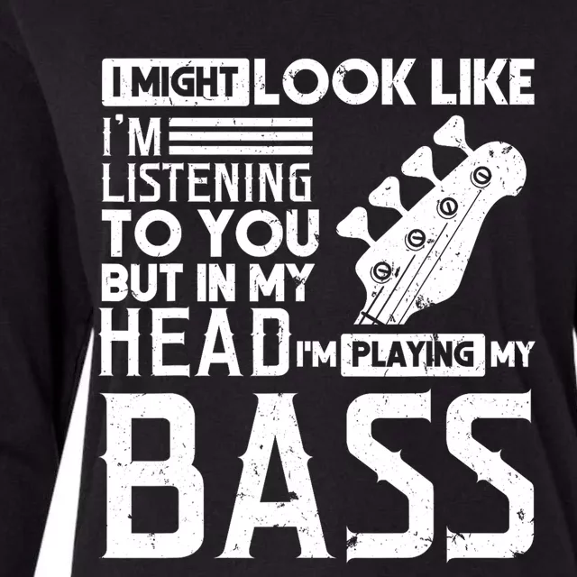 Bass Player Men Gift For Bass Guitar Player Bassist Womens Cotton Relaxed Long Sleeve T-Shirt