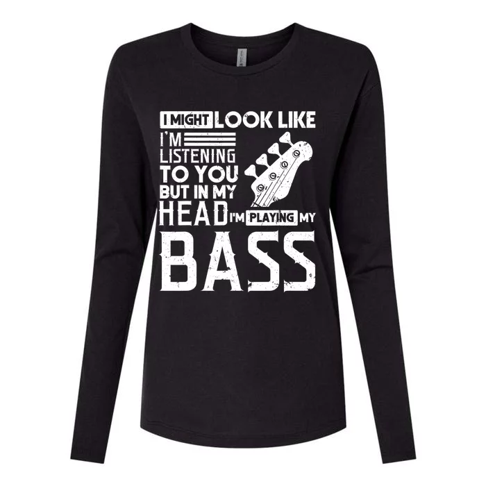 Bass Player Men Gift For Bass Guitar Player Bassist Womens Cotton Relaxed Long Sleeve T-Shirt