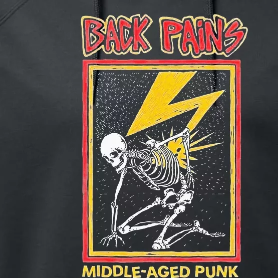 Back Pains Middle Aged Punk Performance Fleece Hoodie