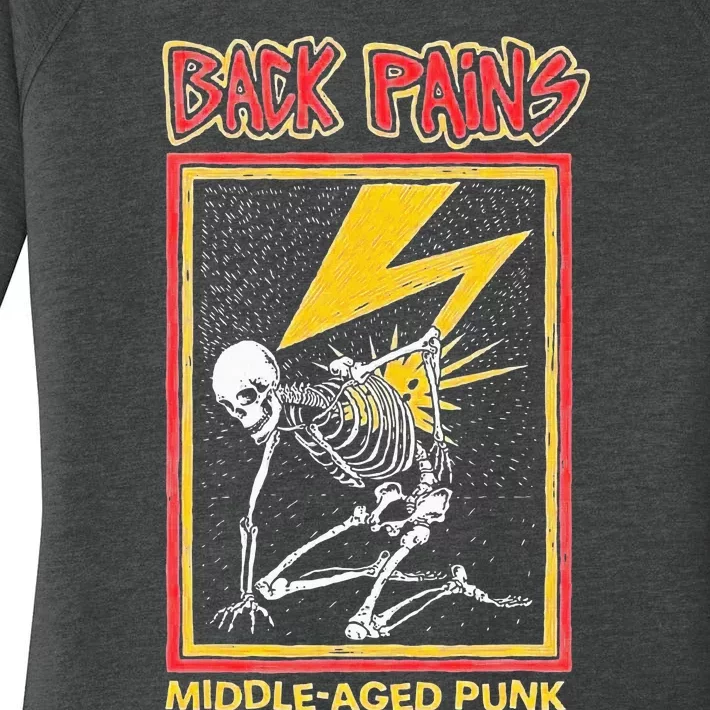 Back Pains Middle Aged Punk Women's Perfect Tri Tunic Long Sleeve Shirt