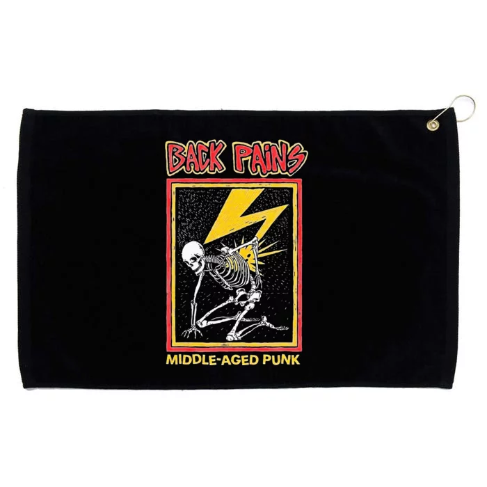 Back Pains Middle Aged Punk Grommeted Golf Towel