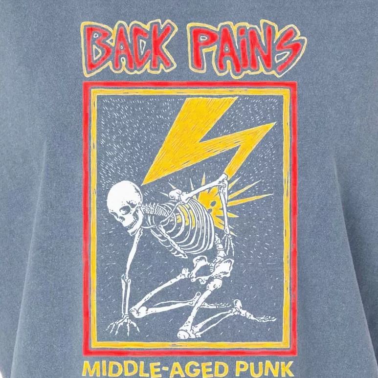 Back Pains Middle Aged Punk Garment-Dyed Women's Muscle Tee