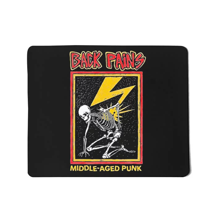 Back Pains Middle Aged Punk Mousepad