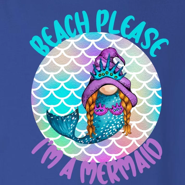 Beach Please Mermaid Gnome Ocean Adventure Summer Vacay Funny Gift Toddler Long Sleeve Shirt