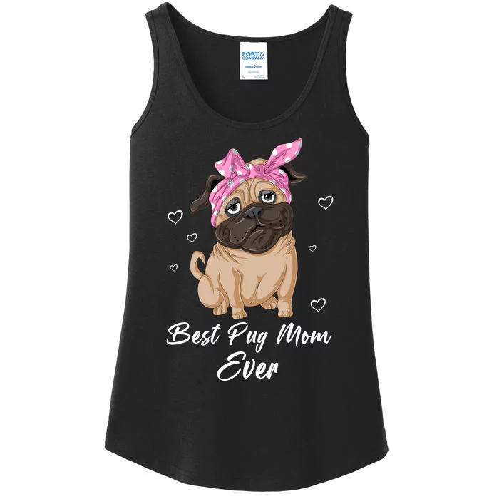 Best Pug Mom Ever Ladies Essential Tank