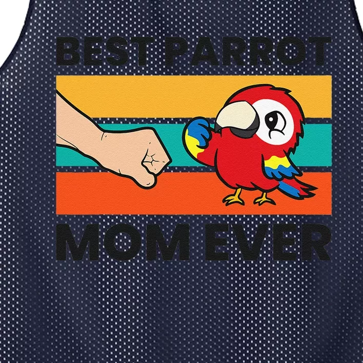 Best Parrot Mom Ever Funny Scarlet Macaw Mesh Reversible Basketball Jersey Tank