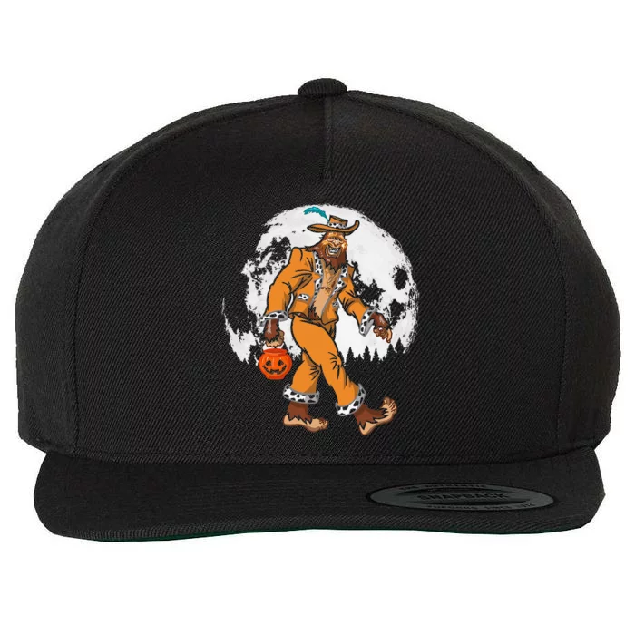 Bigfoot Pimp Moon Halloween Pumpkin Funny Sasquatch DOTD Day Wool Snapback Cap