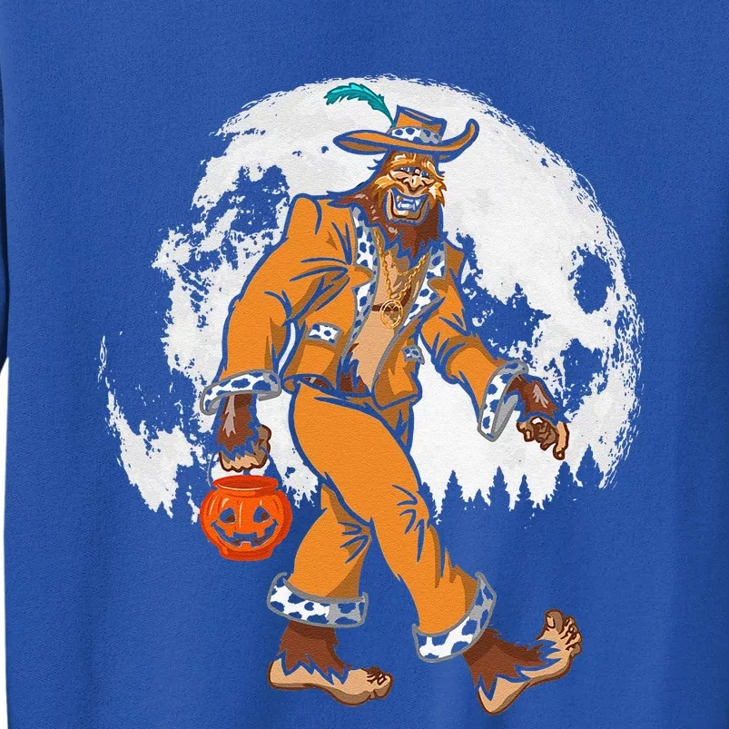 Bigfoot Pimp Moon Halloween Pumpkin Funny Sasquatch DOTD Day Tall Sweatshirt