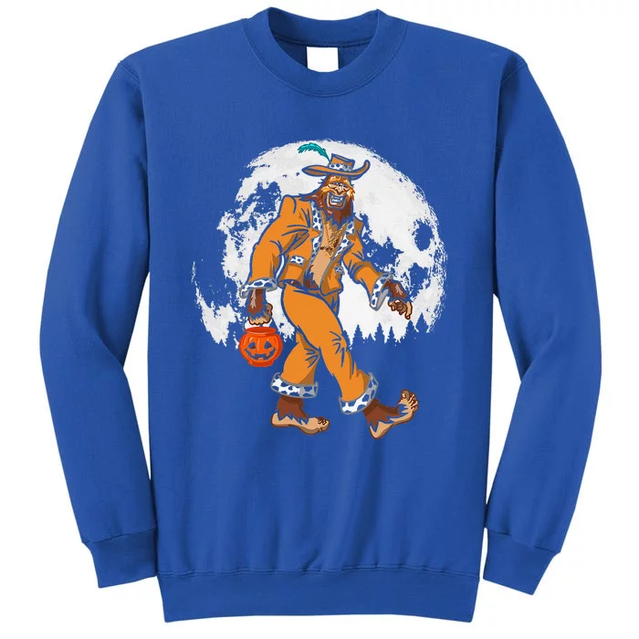 Bigfoot Pimp Moon Halloween Pumpkin Funny Sasquatch DOTD Day Tall Sweatshirt